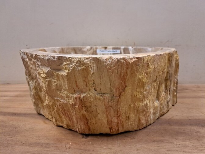 Waschbecken aus versteinertem Holz – 45 x 39 x 15 cm – FL22772
