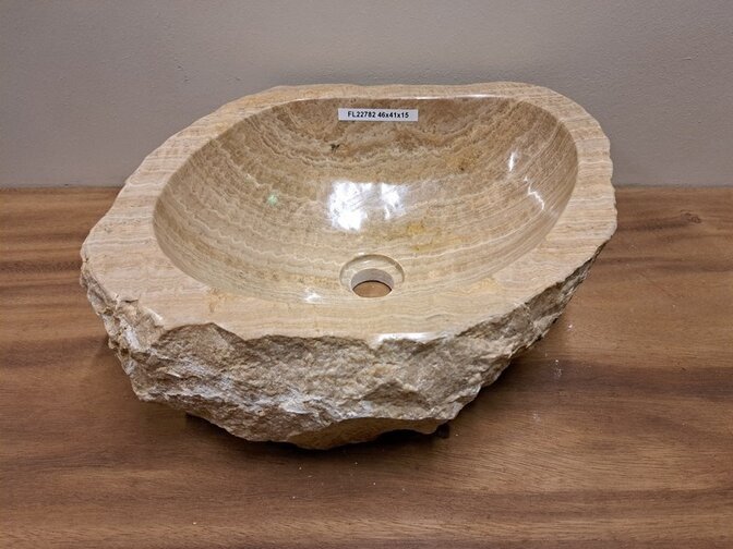 Onyx-Waschbecken – oval – 46x41x15 – FL22782
