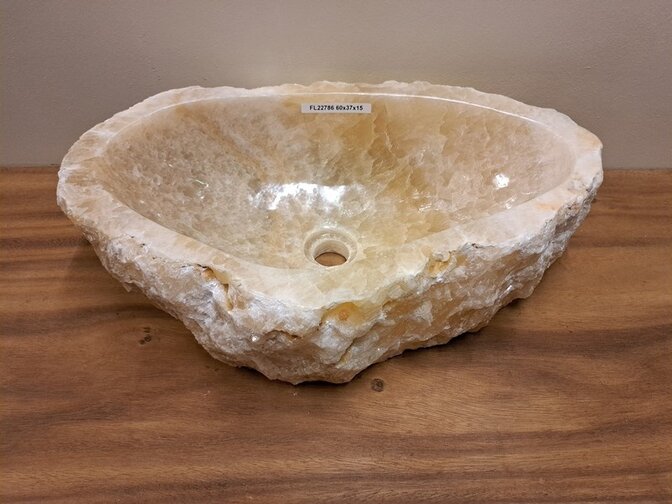 Onyx-Waschbecken – oval – 60 x 37 x 15 cm – FL22786