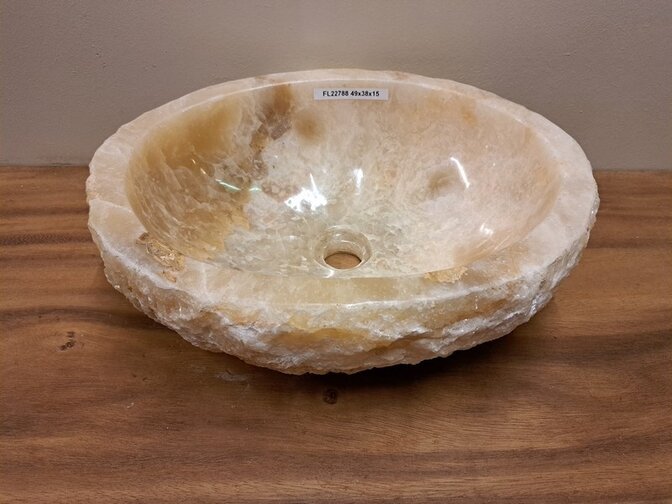 Onyx-Waschbecken – oval – 49 x 38 x 15 cm – FL22788