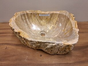 Waschbecken aus versteinertem Holz – 48 x 34 x 15 cm – FL22794