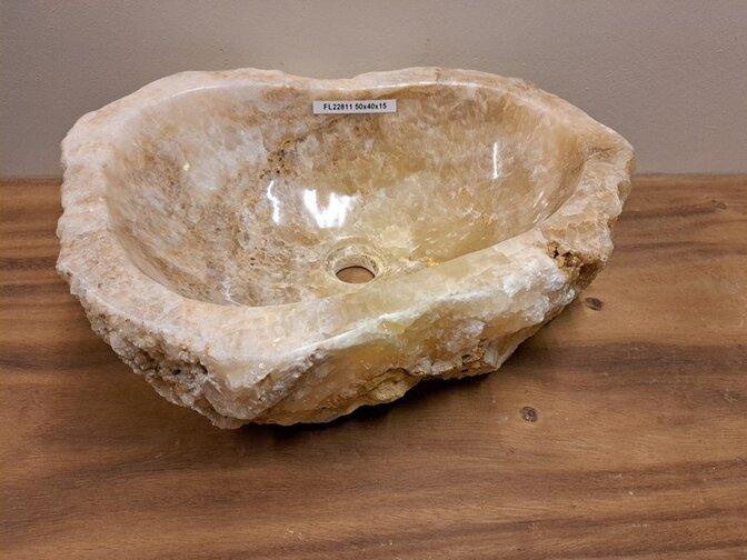 Onyx-Waschbecken – oval – 50 x 40 x 15 cm – FL22811