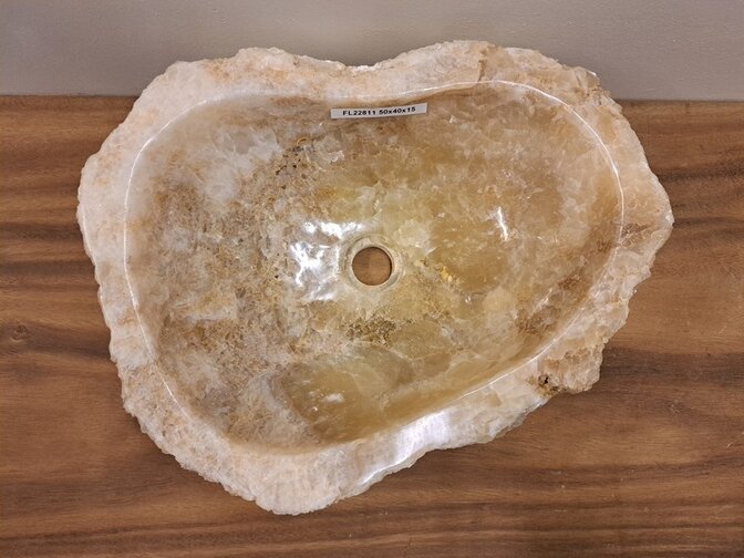 Onyx-Waschbecken – oval – 50 x 40 x 15 cm – FL22811