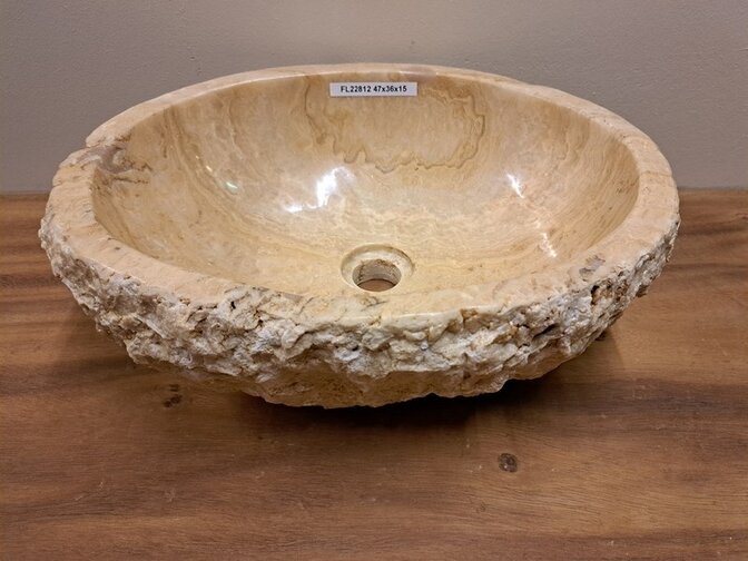 Onyx-Waschbecken – oval – 47 x 36 x 15 cm – FL22812