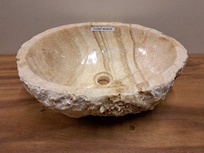 Onyx-Waschbecken – oval – 46x36x15 – FL22827