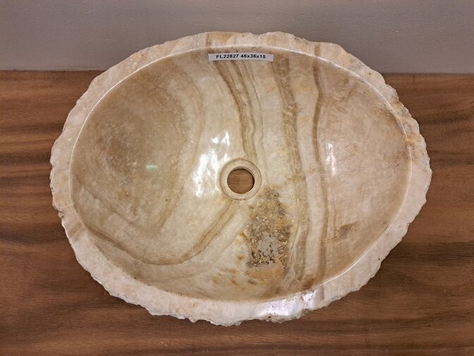 Onyx-Waschbecken – oval – 46x36x15 – FL22827