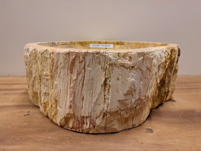 Waschbecken aus versteinertem Holz – 41 x 36 x 15 cm – FL22831