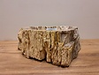 Waschbecken aus versteinertem Holz – 41 x 39 x 15 cm – FL22840