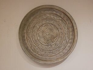 Runde Holzschale mit Gravur - 60cm