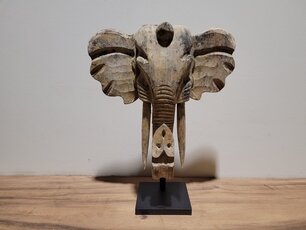 Elefantenkopf auf Ständer – 50 cm