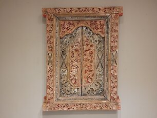 Altes Fenster mit Rahmen – 75 x 90 x 9 cm