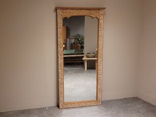 Spiegel mit geschnitztem Holzrahmen 80 x 170 cm