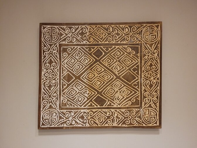 Wandpaneel mit Schnitzereien 65x75cm