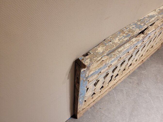 Alter Holzrahmen blau – 130 x 70 cm – Heimdekoration