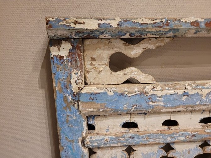 Alter Holzrahmen blau – 130 x 70 cm – Heimdekoration