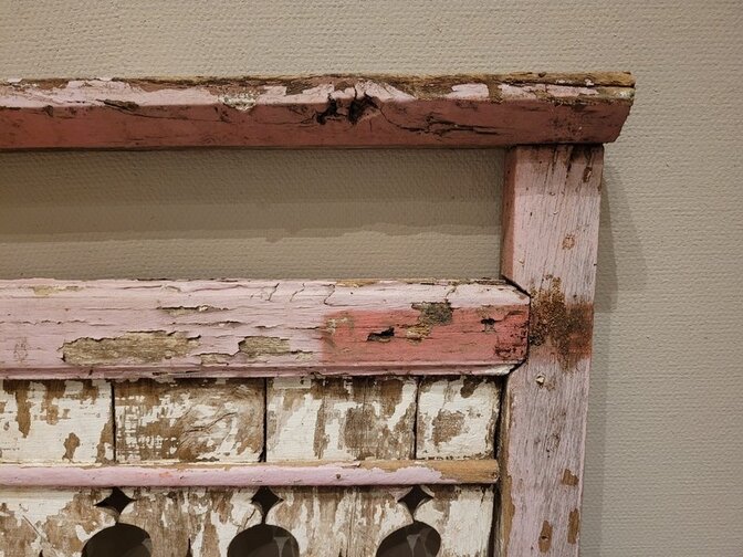 Alter Holzrahmen rosa – 130 x 70 cm – Heimdekoration