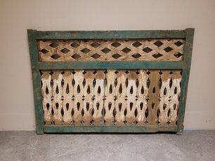 Alter Holzrahmen Grün/Weiß – 115 x 80 cm – Dekoration