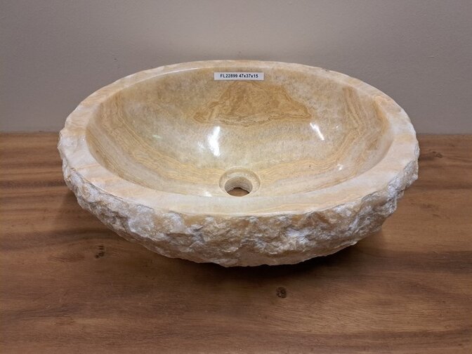 Onyx-Waschbecken – oval – 47x37x15 – FL22899