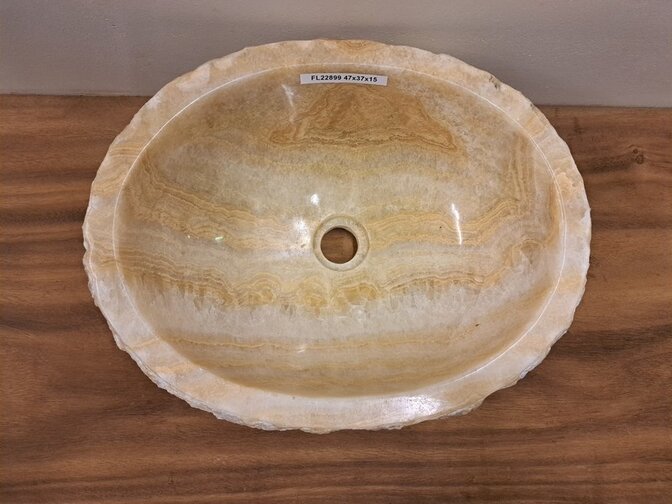 Onyx-Waschbecken – oval – 47x37x15 – FL22899