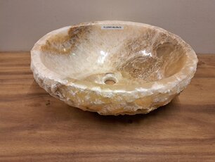 Onyxwaschbecken – oval – 46 x 38 x 15 – FL22905