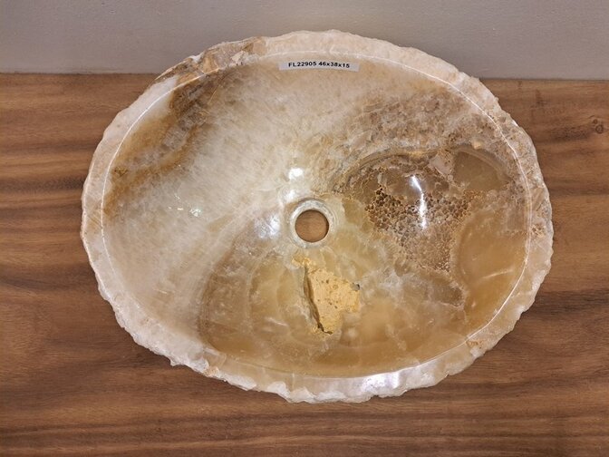 Onyxwaschbecken – oval – 46 x 38 x 15 – FL22905