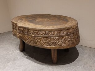 Runder Couchtisch Suar 80/100x50cm - graviert
