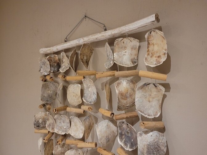 Fensterdekoration – Austernschalen – 80 x 150 cm