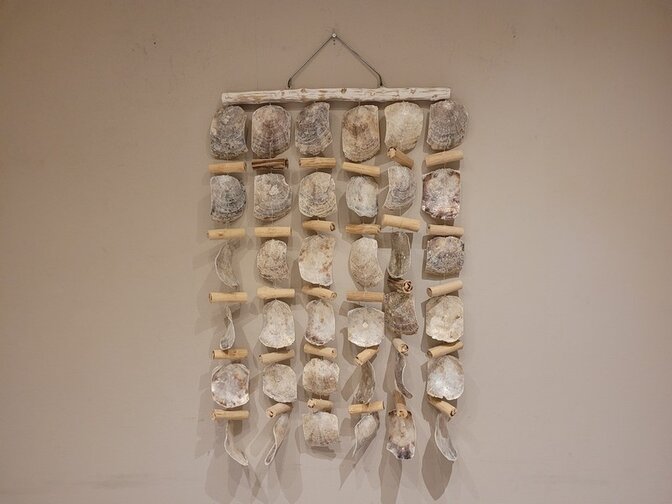 Fensterdekoration – Austernschalen – 60 x 100 cm