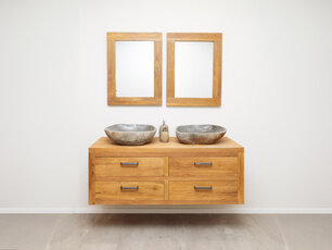 Waschtisch-Set 140 cm - Teak natur