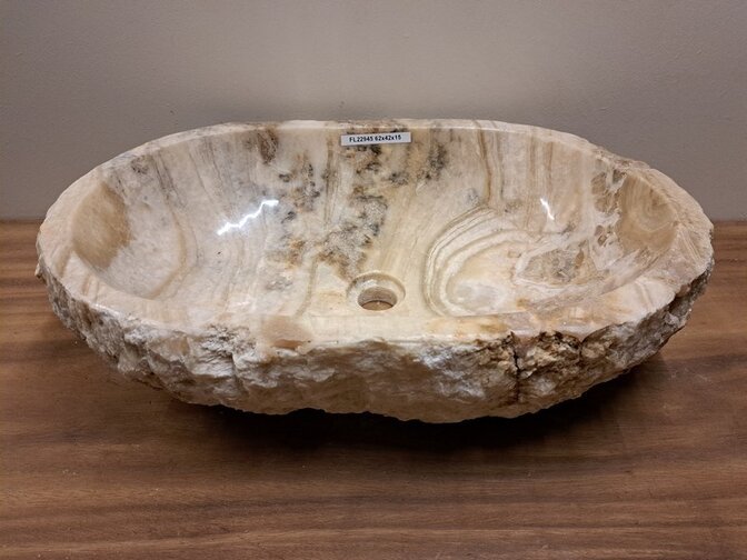 Onyx-Waschbecken – oval – 62 x 42 x 15 cm – FL22945