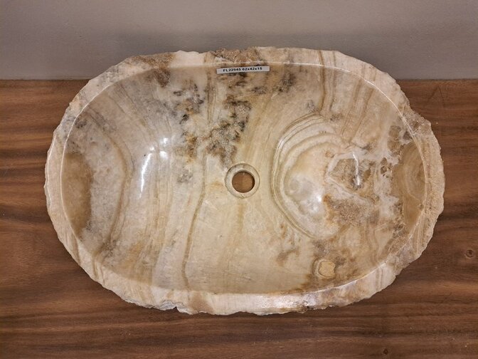 Onyx-Waschbecken – oval – 62 x 42 x 15 cm – FL22945