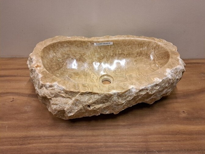 Onyx-Waschbecken – 65 x 42 x 15 cm – FL22951