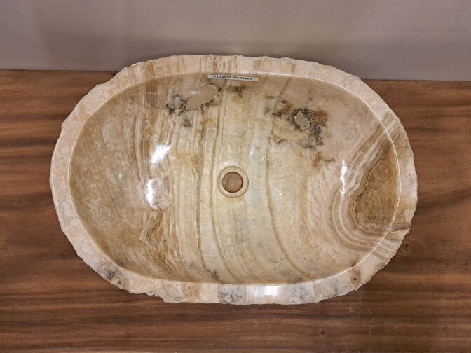 Onyx-Waschbecken – oval – 62 x 43 x 15 cm – FL22955