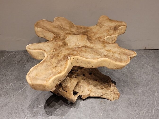 Couchtisch aus Wurzelholz 75x75x43cm - SR2461-20