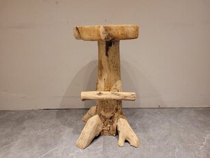 Teak-Stehtischhocker mit Fußstütze – 75 cm
