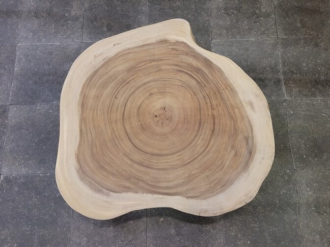 Baumstamm-Tischplatte rund 90/95x7cm AG03-924
