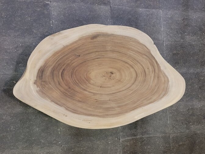 Baumstamm-Tischplatte rund 90/90x7cm AG04-924