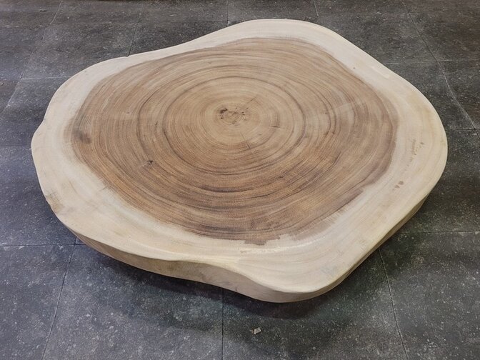 Baumstamm-Tischplatte rund 90/90x7cm AG04-924