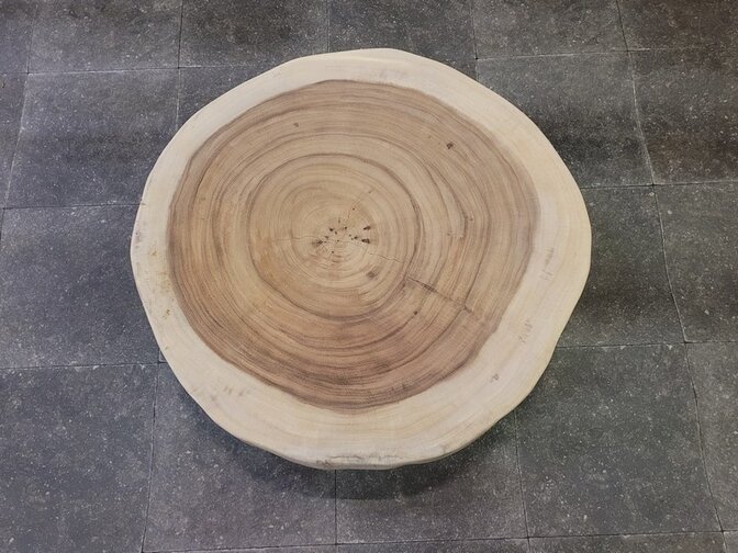 Baumstamm-Tischplatte rund 80/80x7cm AG08-924