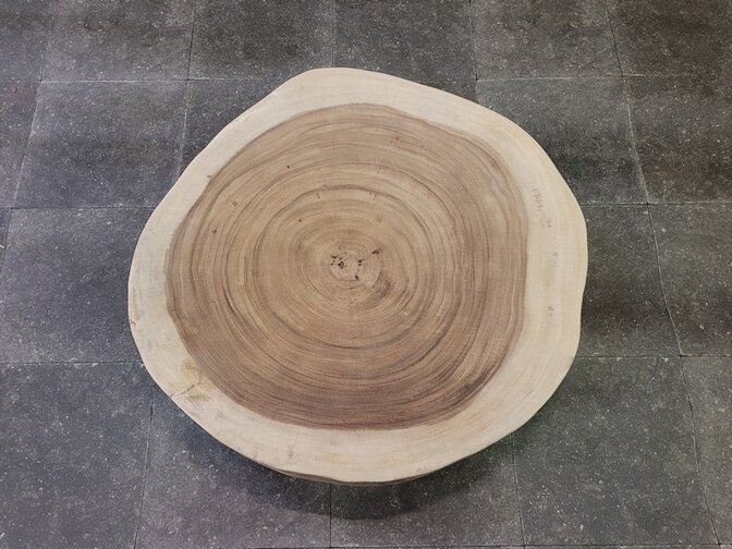 Baumstamm-Tischplatte rund 80/85x7cm AG10-924