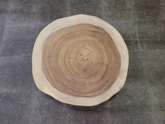 Baumstamm-Tischplatte rund 80/80x7 cm AG13-924