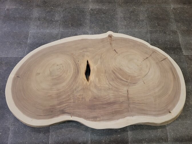 Baumstamm-Tischplatte rund 85/150 cm AG20-924