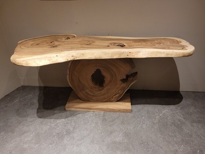 Suar-Beistelltisch 185 x 50/75 x 80 cm - AG24112-32