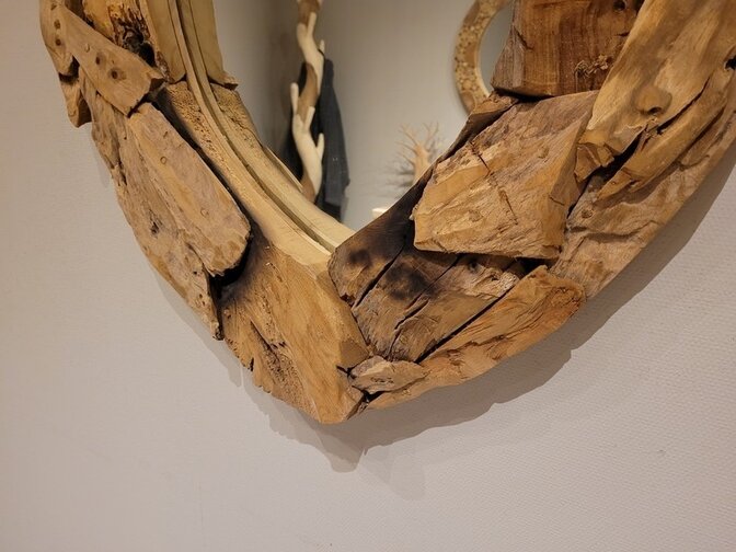 Spiegel – Suar-Baumstamm-Rahmen 80 x 120 cm