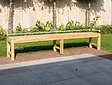 Teak-Parkbank Napoli ohne Rückenlehne 250 cm