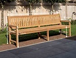 Bergamo Teak-Gartenbank 260 cm mit Rückenlehne