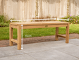 Teak Gartenbank Bergamo 120 cm ohne Rückenlehne