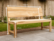 Teak-Parkbank Napoli 150 cm mit Rückenlehne