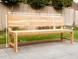 Teak-Parkbank Napoli 200 cm  mit Rückenlehne