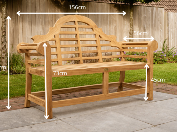 Teak-Gartenbank Luytjens 156 cm
